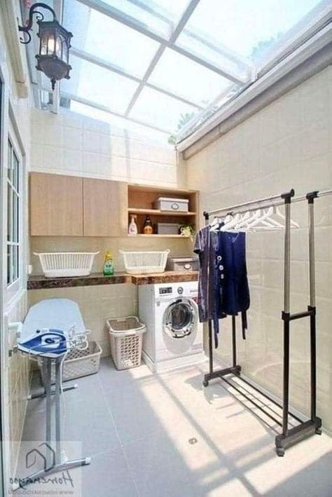 Laundry Design Ideas, Outdoor Laundry Rooms, Reka Bentuk Bilik Tidur, Rumah Moden, Hiasan Dalaman Rumah, Bilik Air, Drying Room, Stylish Laundry Room, Dream Laundry Room