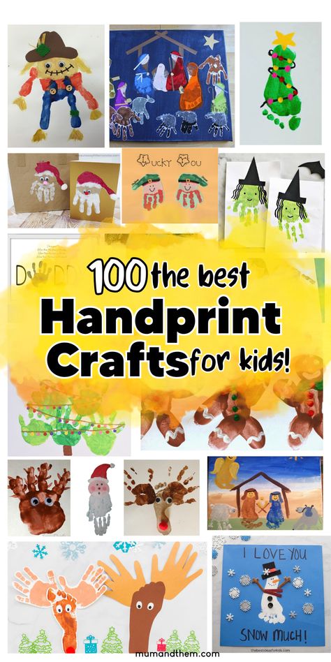 handprint crafts Christmas Crafts With Handprints, Crafts With Handprints, Handprint Crafts Christmas, Holiday Handprint Crafts, Kids Christmas Painting, Holiday Handprint Art, Handprint Art Christmas, Handprint And Footprint Crafts, Handprint Art Kids