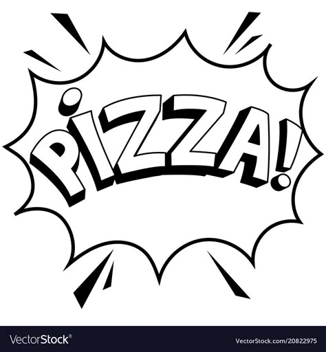 Pop Art Pizza, Pizza Vector Illustration, Comic Book Coloring, Pizza Humor, Pizza Blanca, Pizza Vector, Pizza Art, I Love Pizza, Pizza Funny