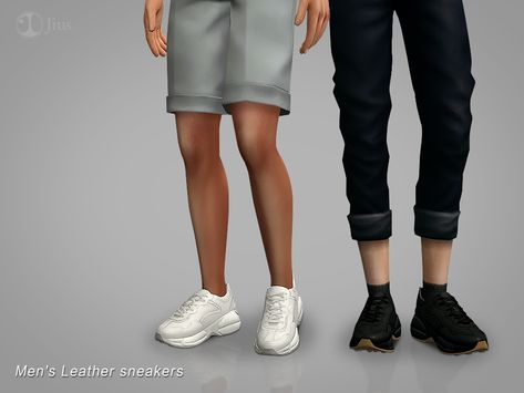 Jius-Men's Leather sneakers 01 Ts4 Shoes, Sims 4 Men Clothing, Mod Shoes, Sims 4 Male Clothes, Cc Shoes, Sims 4 Cc Shoes, Sims 4 Body Mods, Sims 4 Teen, Sims4 Clothes