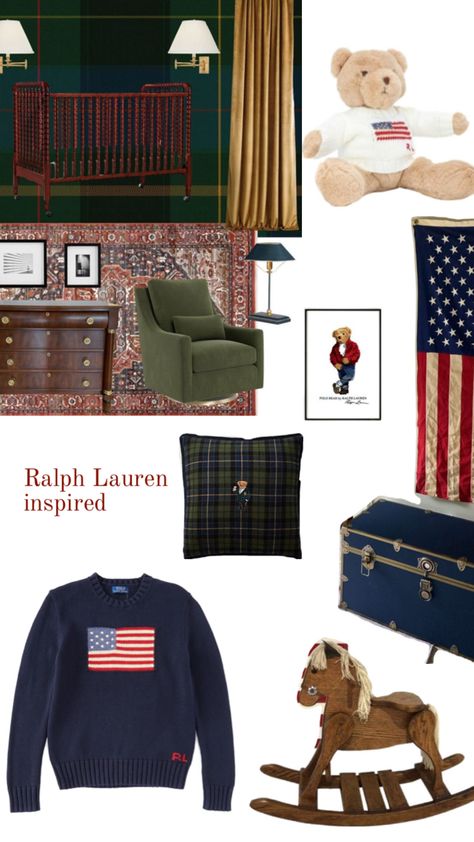 #boysroom #homeaesthetic #poloralphlauren #interior British Nursery Theme, Polo Ralph Lauren Nursery, Polo Bear Nursery, Grandpa Nursery, Ralph Lauren Toddler Room, Ralph Lauren Aesthetic Nursery, Ralph Lauren Baby Nursery, Ralph Lauren Themed Nursery, Polo Nursery