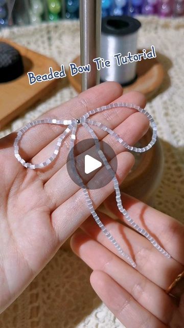 Beaded Bow Earrings Tutorial, How To Make A Bow With Beads, Beaded Bow Tutorial, Bow Tie Tutorial, Beaded Bow, Bow Tutorial, Bow Earrings, Beading Tutorials, Etsy Jewelry