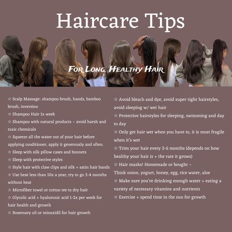 How To Get Your Hair Healthy And Long, How To Grow Healthy Hair Fast, Thicker Hair Remedies How To Grow, Tips For Long Healthy Hair, How To Get Long Hair Faster Tips, Hair Training Tips, Tips To Healthy Hair, How To Get Long Hair Curly, Longer Thicker Hair How To Get