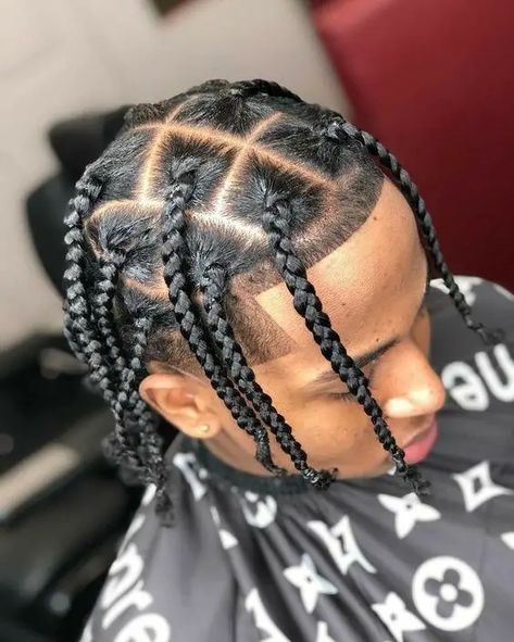 Embrace Bold Braids: Top Men's Plaited Hairstyles Trending in 2024 | Standout Fashion Back To School Hairstyles Men, Short Twist Braids Hairstyles Men, Trending Braided Hairstyles, Plaited Hairstyles, Braid Hairstyle Ideas, Twisted Braids, Long Hair Designs, Natural Hair Men, Plait Braid