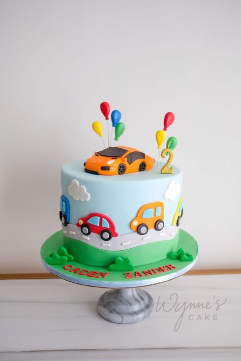 Driven Dreams: Pinning the Passion of Auto Enthusiasts Lamborghini Cake, 2nd Birthday Cake Boy, Giraffe Birthday Cakes, Cars Cake Design, Construction Birthday Cake, Toddler Birthday Cakes, Cars Theme Cake, Second Birthday Cakes, Twin Birthday Cakes