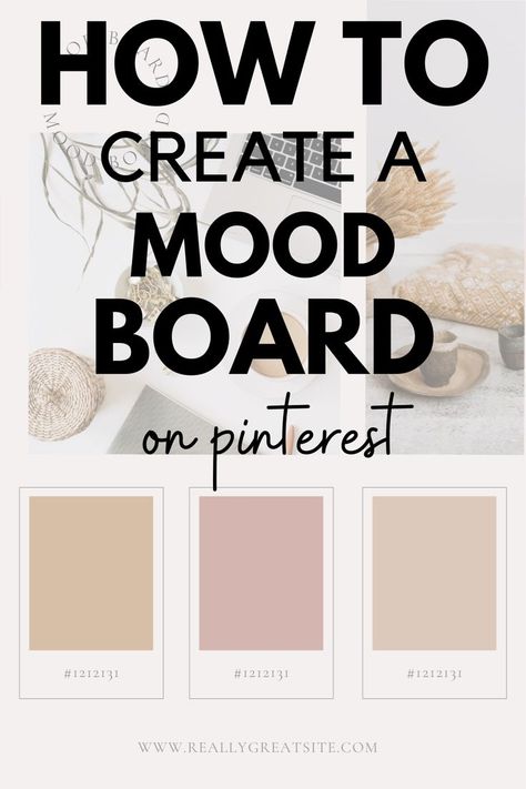 Create A Pinterest Board, Natural Mood Board Inspiration, Mood Board How To Create A, How To Make An Inspiration Board, Decor Boards Inspiration, Creating Mood Boards, New Board Create A, Interior Design Textile Mood Board, Mood Board For Business