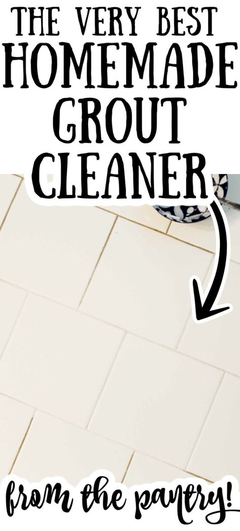 Looking to clean your grout like never before? Raid your pantry for this all natural grout cleaner that will leave your tile grout cleaner than ever! #groutcleaner #cleaner #cleaning #grout #tile Floor Grout Cleaner, Grout Cleaning Diy, Grout Cleaner Recipe, Bathroom Tile Cleaner, Cleaning Floor Grout, Diy Grout Cleaner, Best Grout Cleaner, Homemade Grout Cleaner, Cleaning Bathroom Tiles