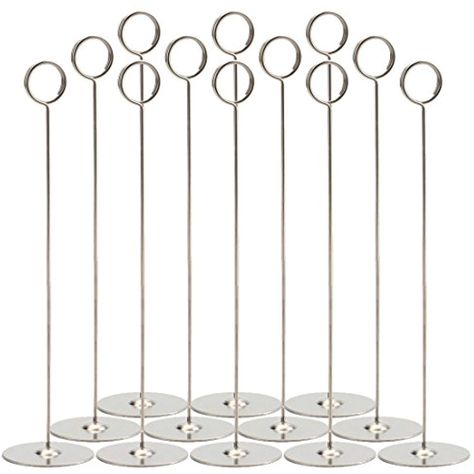 Tall Table Numbers, Table Number Stand, Table Number Holder, Table Number Stands, Place Card Holders Wedding, Table Number Holders, Table Card Holder, Place Card Holder, Stainless Steel Table