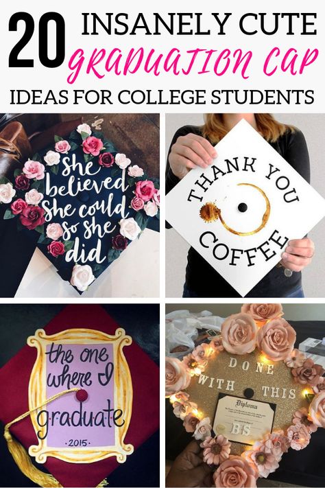 Wow! I've never seen these graduation cap ideas for college before! They are so cute!! #gradcapideas #gradcapsdecorated Cap Decoration Ideas College, Nursing Degree Graduation Cap, Graduation Cap How To Make, Graduation Cap Designs Public Health, College Graduation Cap Ideas Business, Decorating Graduation Caps College, Mba Cap Decoration, Lpn Graduation Cap Ideas, Registered Nurse Graduation Cap