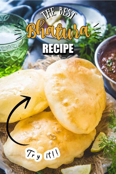 Batura Recipe Step By Step, Channa Batura Recipe, Chana Bhatura Recipe, Batura Recipe, Indian Fry Bread Recipe Authentic, Pao Bhaji Recipe Video, Chhola Bhatura Recipes, Chola Bhatura Recipe, Begun Bhaja Recipe