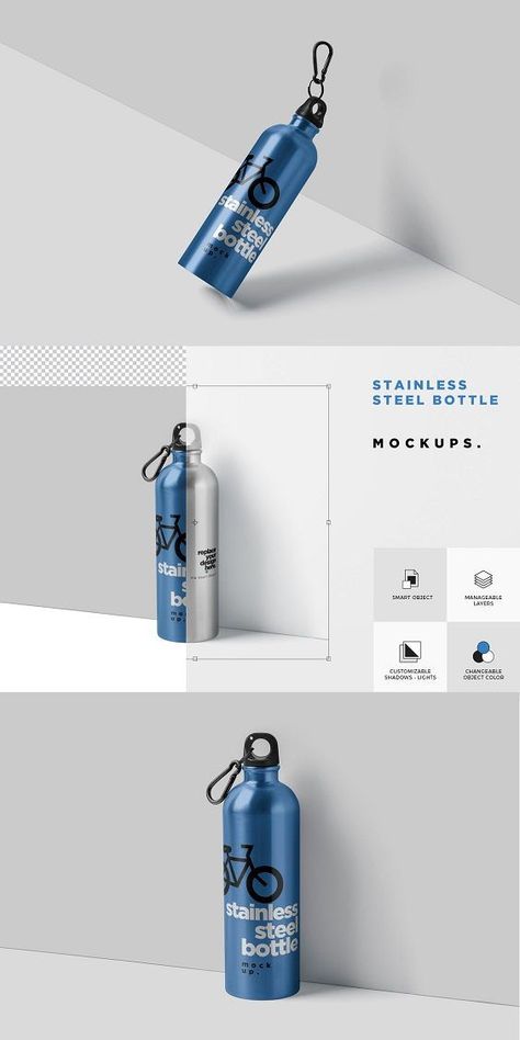 Water Bottle Designs, Cool Water Bottle, 3d Crafts, Stainless Bottle, Tumbler Mockup, Bottle Designs, Flask Bottle, Thermos Flask, Best Water Bottle