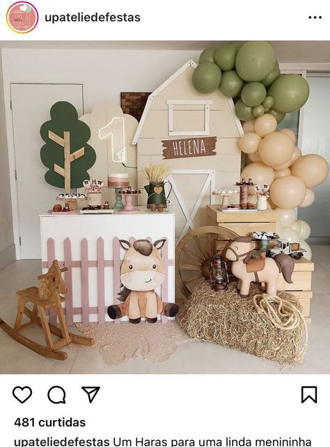 first birthday collection Horse Theme Birthday Party, Barn Birthday Party, Animal Themed Birthday Party, Farm Theme Birthday, Farm Animal Party, Farm Animals Birthday Party, Horse Birthday Parties, Farm Themed Birthday Party, Rodeo Birthday