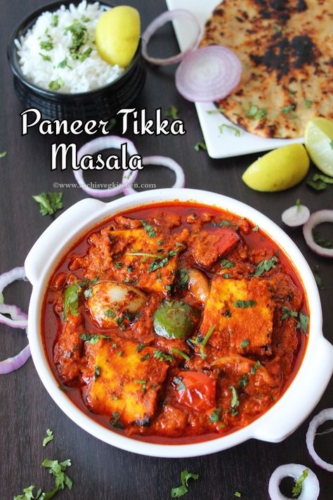 Panir Tikka Masala, Tandoori Masala Recipe, Paneer Recipes Indian, Paneer Tikka Recipe, Paneer Tikka Masala Recipe, Paneer Tikka Masala, Paneer Masala, Paneer Dishes, Tikka Masala Recipe