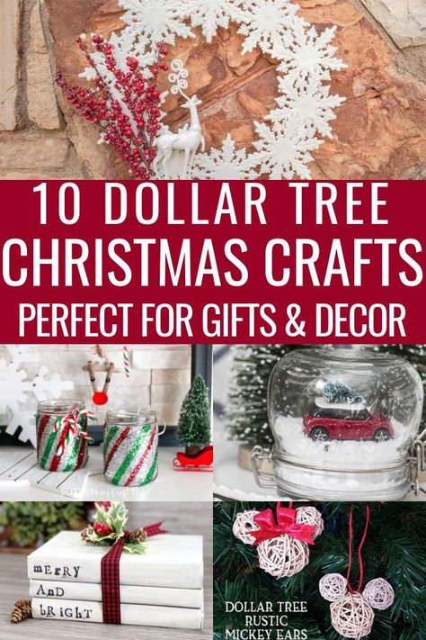 Dollat Tree Christmas Crafts, Dollar Tree Diy Gifts Christmas, Dollar Tree Crafts Christmas Gifts, Christmas Dollarstore Crafts, Christmas Make And Take Crafts For Adults, Christmas Diy Gifts Cheap, Cheap And Easy Christmas Crafts, Easy And Cheap Christmas Decorations, Diy Christmas Crafts To Sell 2023