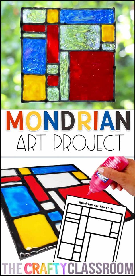 Mondrian Kids Art, Mondrian Kids, Mondrian Art Projects, Piet Mondrian Artwork, Art Homeschool, Natural Decorations, Mondrian Art, Art Project For Kids, Homeschool Classroom