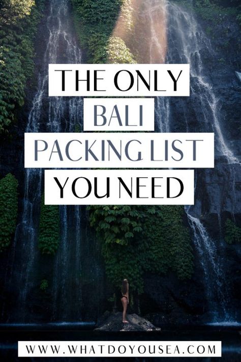 Bali Packing List, Packing List For Women, Bali Outfit, Bali Bucket List, Bali Waterfalls, Trip To Bali, Bali Food, Travel Bali, Voyage Bali