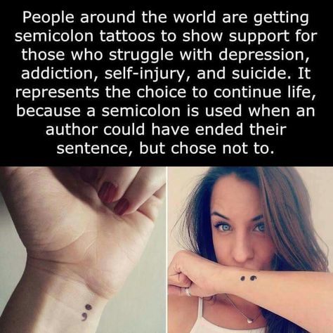 Tattoo Schrift, Semicolon Tattoo, Motiverende Quotes, Tattoo Designs And Meanings, Trendy Tattoos, Meaningful Tattoos, Faith In Humanity, Inspirational Tattoos, Cute Tattoos