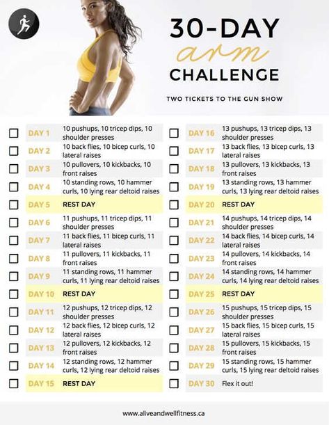 30 Day Workouts, 30 Day Arms, 30 Day Arm Challenge, Arm Workout Challenge, 30 Day Arm, Arm Workout For Beginners, Different Workouts, Month Workout Challenge, Fitness Studio Training