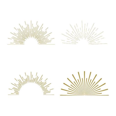 Hair Sun Design Graphics, Sun Burst Tattoo, Sunburst Tattoo, Sun Branding, Gold Graphic Design, Sun Element, Firework Design, Fireworks Design, Sun Burst