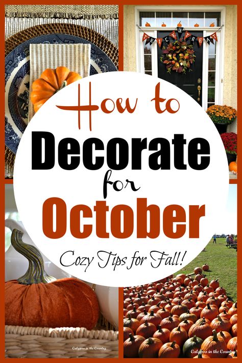 collage of pumpkins and fall decorating Pumpkin Spice Decorations, October Decorating Ideas, October Decor, October Aesthetic, September School, Halloween Table Settings, October Decorations, Pumpkin Spiced Latte, October Ideas