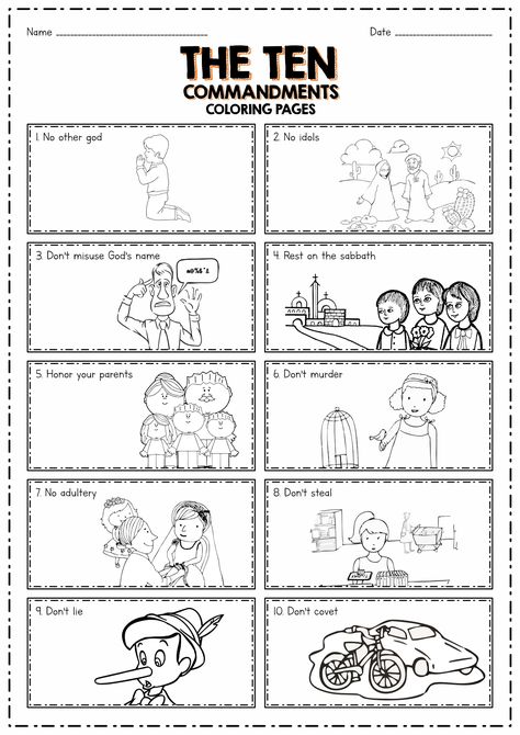 Ten Commandments Printable Free Coloring Pages, Preschool Ten Commandments, 10 Commandments Printable Free, Moses 10 Commandments Craft, Greatest Commandment Craft For Kids, 10 Commandments Worksheet, Sunday School Lessons For Kids Crafts, 10 Commandments Craft For Kids, 10 Commandments Craft Printables