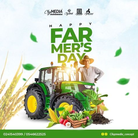 Farmers Day Poster Design, Happy Farmers Day, Farmers Day, Creative Banners, Flyer Design Inspiration, Farm Design, Creative Poster Design, Packaging Labels Design, Graphic Design Tips