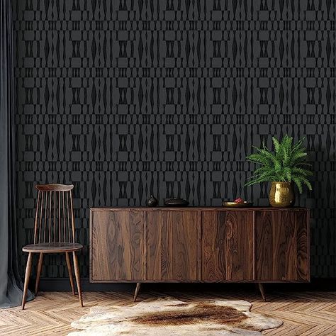 Peel and Stick Wallpaper on Amazon Mid Century Modern Wallpaper, Geo Wallpaper, Mid Century Wallpaper, Wallpaper Textured, Wallpaper Accent Wall, Grasscloth Wallpaper, Wallpaper Modern, Bathroom Wallpaper, Wallpaper Living Room