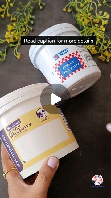 Charu Gupta on Instagram: "📢Perfect Texture paste recipe with acrylic wall putty📢  You can use any brand of acrylic wall putty in two ways.   1. If your acrylic wall putty is perfect in consistency like tube paint then you can use it directly on the surface but don't forget to give the gesso coat after the acrylic wall putty work get dry.   2. If the consistency of the acrylic wall putty is thick then you can add little acrylic colour and gesso and mix thoroughly. (Ratio is 3:1:1)   Tadda... Your texture paste is ready for any kind of texture work on any surface.  You can use this paste for pallete knife artwork, cone work , stencil work....   Hope this information will help you in your texture art journey ☺🤗  NOTE : You can check my texture artworks and saved live session video where I Acrylic Wall Putty Art, Texture Paste Recipe, Wall Putty Art, Colouring Wall, Texture Painting Techniques, Emboss Painting, Handmade Diary, Paste Recipe, Asian Paints