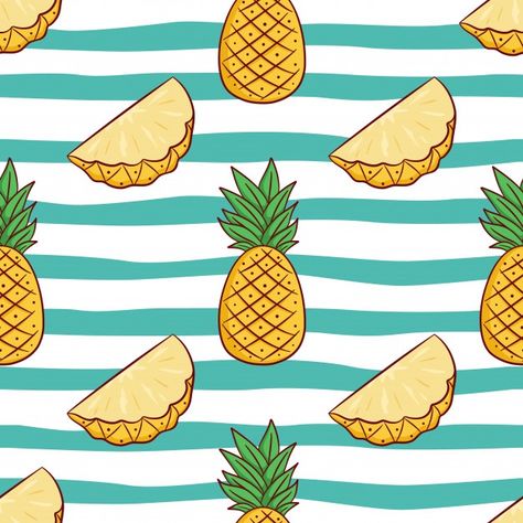 Pineapple Pattern Illustration, Pineapple Doodle, Fruity Nails, Fruit Doodle, Juice Menu, Summer Frame, Pineapple Vector, Louis Vuitton Iphone Wallpaper, Fruits Pattern