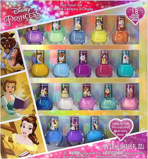 Disney Princess Nail, Disney Princess Nail Polish, Disney Princess Gifts, Kids Nail Polish, Quick Dry Nail Polish, Nail Polish Gift, Nail Polish Removers, Dry Nails Quick, Nail Polish Kit