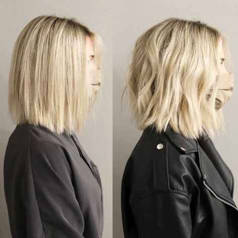 Bobs and Lobs to Crush Over - YesMissy Short Hair For Short Necks, Lob Vs Bob Haircut, Raquel Leviss Hair Short, Short Haircuts For Women With Fine Hair, Shoulder Length Blonde Bob, Bob With Textured Ends, Inverted Hairstyles, Textured Lobs, 2024 Haircut