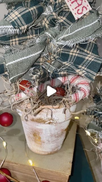 Summer Hammons on Instagram: "🌲These mini rag trees are so fun to make! Be Inspired! 

✔️Full tutorial on YouTube

#christmasdecor #christmascrafts #dollartreecrafts" Rag Trees How To Make, Rag Christmas Tree, Rag Tree, Dollar Tree Crafts, Be Inspired, Christmas Crafts, Christmas Decorations, Trees, Christmas Tree