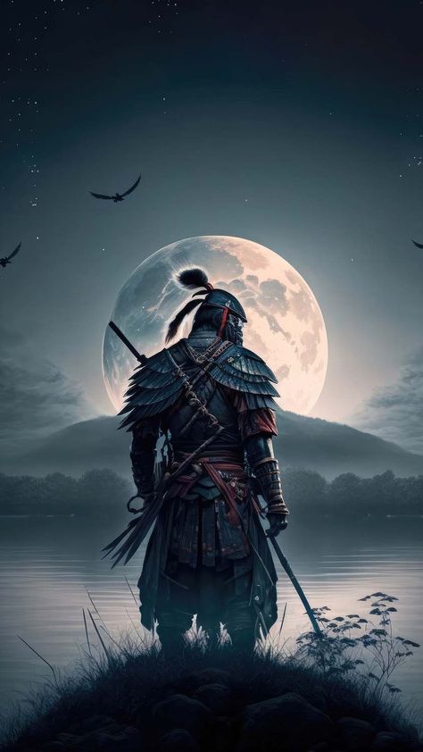 The Knight Supervisor Samurai IPhone Wallpaper HD - IPhone Wallpapers : iPhone Wallpapers Samurai Iphone Wallpaper, Standing On A Cliff, Lone Samurai, Side Ideas, Samurai Illustration, Japanese Art Samurai, Iphone Wallpaper Hd, Samurai Wallpaper, Chinese Warrior