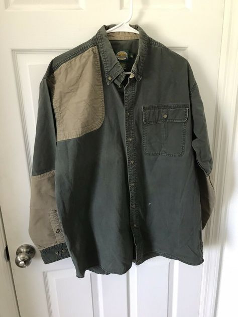 Vintage Cabelas Outdoors Shooting Long sleeve Button Up Shirt Green Flannel L. 48 Long Sleeve Collared Shirt, Embroidered Flannel, Button Ups, Button Up Shirt, Old Man Clothes, Green Button-up Camp Shirt, Green Long Sleeve Flannel Shirt With Button Closure, Retro Button-up Flannel Shirt, Polo Outfit Men