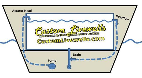 Livewell, Bait Well Tank, Live Bait Tank, Setup, Aerator, Plumbing & Draining Boat Conversion, Plumbing Diagram, Bait Tank, 72 Chevy Truck, Boat Restoration, Boat Ideas, Live Bait, Jon Boat, Bass Boat