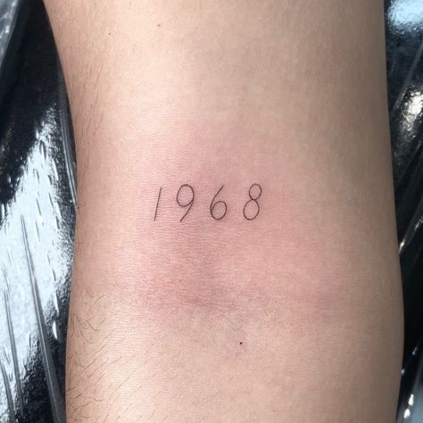 1968 Tattoo Font, Tiny Birth Year Tattoo, 1950 Tattoo Number, 1932 Tattoo, 1968 Tattoo Number, 1964 Tattoo, 1981 Tattoo, Wedding Anniversary Tattoo, Year Tattoo Ideas