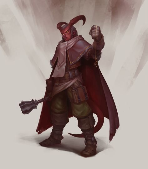 ArtStation - Tiefling Cleric Reborn Dnd, Tiefling Cleric, Tiefling Paladin, Dnd Cleric, Dnd Tiefling, Dnd Character Art, Npc Ideas, Pathfinder Character, D D Character Ideas