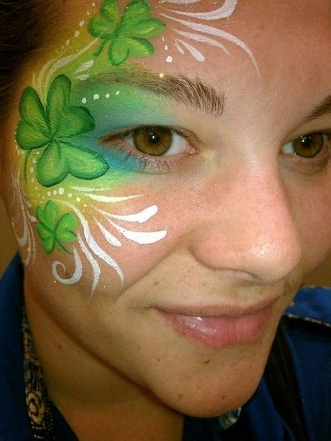 St Patricks Day Makeup, Saint Patricks Day Makeup, San Patrick Day, St Patrick's Day Costumes, Day Painting, Kids Face Paint, Face Paintings, St Paddys, Saint Patties