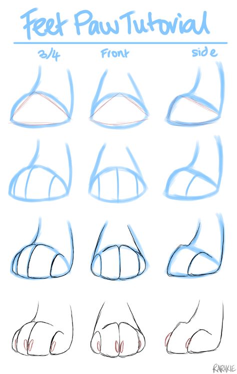 Fursona Paw Reference, Cat Paws Sketch, Animal Ideas Drawing, Animal Paws Drawing, Paw Tutorial Drawing, Paw Art Reference, Bunny Base Drawing, Anthro Paws Reference, Paw Hands Drawing