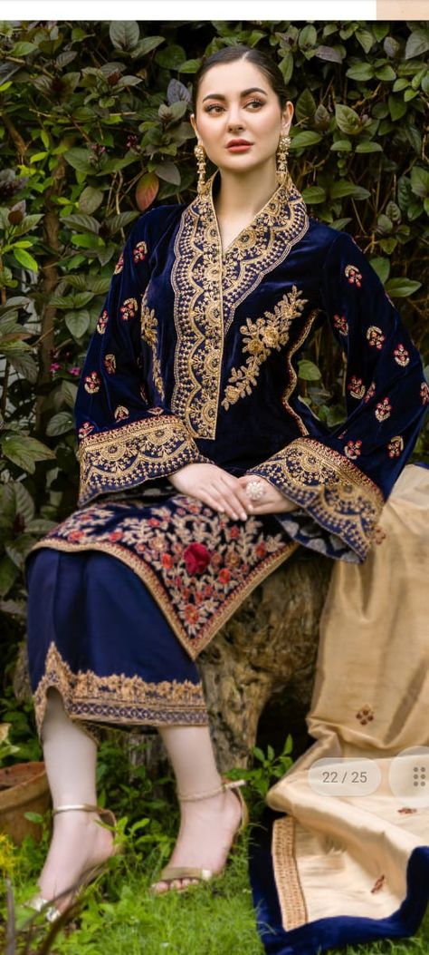 Available for booking for order & inquires contact us on WhatsApp Number given on our page bio😊 Velvet 3 Piece Suit, Zainab Chottani, Pakistani Boutique, Pakistani Clothes Online, Pakistani Designer Clothes, Page 404, Embroidered Velvet, Embroidered Neckline, Pakistani Designers