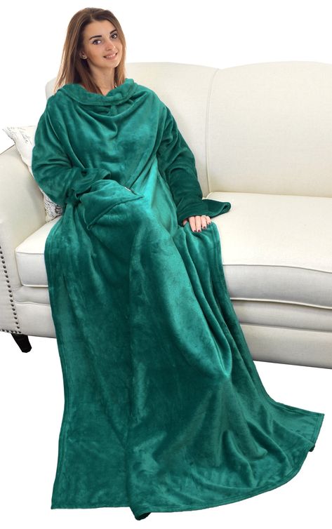 Blanket With Arms, Throws Blanket, Blanket With Sleeves, Mother Days Gift, Robe For Women, Green Bedding, Slip And Slide, Wearable Blanket, Hands Free