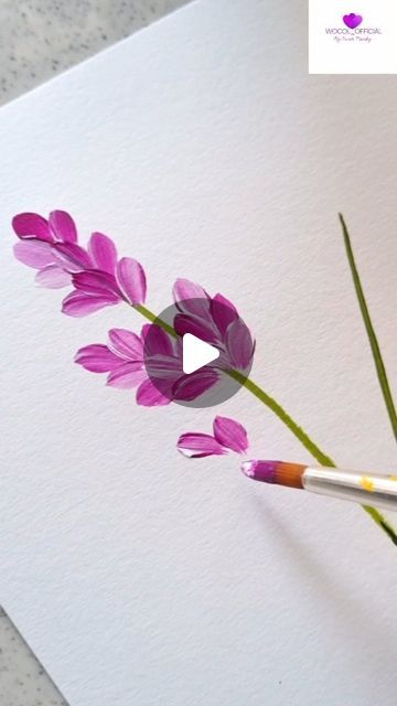 Swati Pandey | OneStroke Flower painting on Instagram: "Easiest Flower Painting 🌸
.
.
.
.
#painting #acrylicpainting #flowerpainting #floral #artwork #artvideo #easypainting #paintingtutorial #viralreels #trendingreels #aesthetic #ａｅｓｔｈｅｔｉｃ #wocol_official" Easy Acrylic Painting Flowers Simple, Simple Acrylic Flowers Painting, Easy White Flower Painting, Painting Flower Acrylic, How To Paint A Simple Flower, Simple Paint Flowers, Flower Aesthetic Painting Ideas, Easy Wild Flower Painting, Step By Step Easy Painting