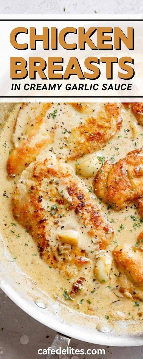 Chicken Recipes For Catering, Garlic Onion Chicken, Garlic Cream Sauce Chicken, Chicken In Sauce Recipes Easy, Creamy Garlic Chicken And Rice, Chicken With Garlic Cream Sauce, Chicken Garlic Cream Sauce, Chicken In Garlic Cream Sauce, Chicken In Creamy Sauce