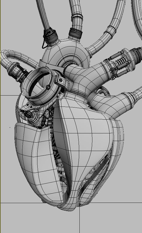 Topology Hard Surface, Hard Surface Concept Art, Mechanical Heart, Maya Modeling, Hard Surface Modeling, Cyborgs Art, 3d Modeling Tutorial, Surface Modeling, Mechanical Art