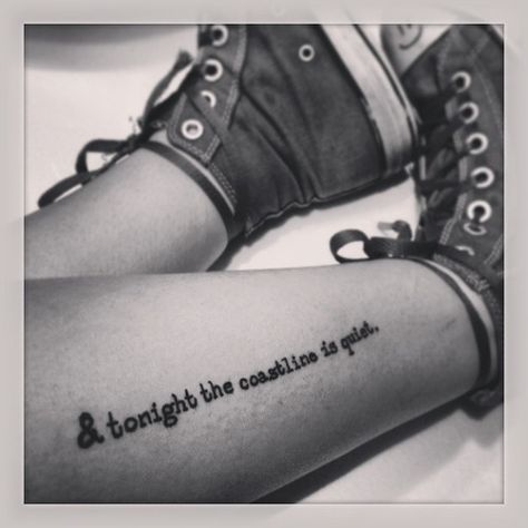 Gaslight lyrics tattoo Gaslight Tattoo, Gaslight Anthem, Lyrics Tattoo, Band Quotes, Incredible Tattoos, Leg Tattoo, Great Words, Music Love, A Fan