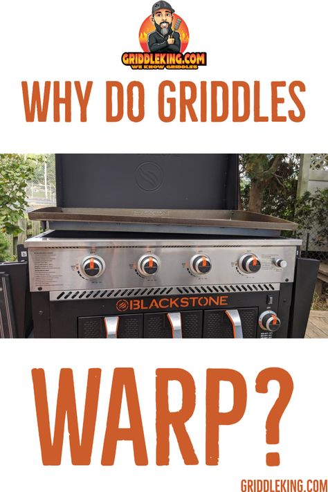 blackstone-griddle-warped-warping-fix-prevent Griddles And Grills, Blackstone Grill Patio Ideas, Blackstone Tips And Tricks, Blackstone Grease Catcher Diy, Blackstone Grill Accessories, Diy Blackstone Griddle Stand, Blackstone For Beginners, Blackstone Setup, Outdoor Griddle Cooking