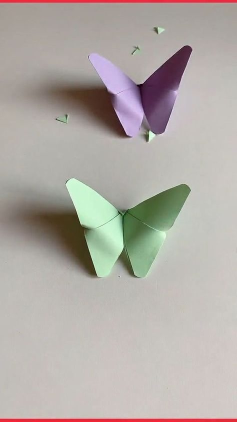 Easy Butterfly Craft, Craft Ideas For Teens, Aesthetic Craft Ideas, Aesthetic Craft, Easy Butterfly, Kraf Kertas, Butterfly Craft, Origami Patterns, Instruções Origami