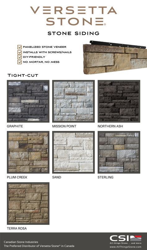 Exterior Stone And Siding Combinations, Stone Panels Exterior, Stone Vinyl Siding, Brick Veneer Siding, Stone Siding Exterior, Versetta Stone, Stone Veneer Exterior, Stone Veneer Siding, Stone Veneer Panels