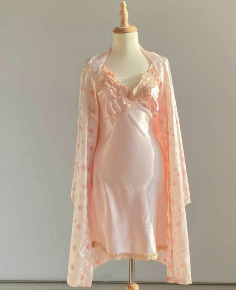 Silk Nightgown Aesthetic Vintage, Silk Pajama Dress Aesthetic, Lacey Night Gowns, Silk Pajamas Dress, Royal Nightwear, Fancy Pajamas Aesthetic, 1920s Pjs, Cute Night Gowns, Royal Pjs