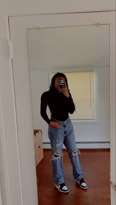 Flare Jeans With Jordans Outfit, Air Jordan 1 Outfit Women Winter, Air Jordan Mid 1 Outfit, Royal Blue Jordan 1 Outfit Women, Outfits With Air Jordan 1 Women, Jordan Mid 1 Outfit Women, Jordan Mid 1 Outfit, Air Jordan 1 Mid Outfit Women, Jordan 1 Outfit Women Winter